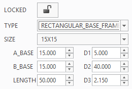 Entsperrte Rohlingsgröße