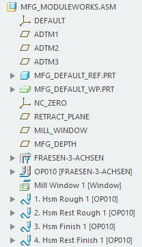 Fertigungsvorlage für die Verwendung von HCS Zyklen bereitgestellt durch ModuleWorks