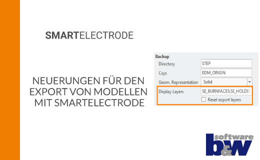 Neuerungen für den Export von Modellen mit SMARTElectrode