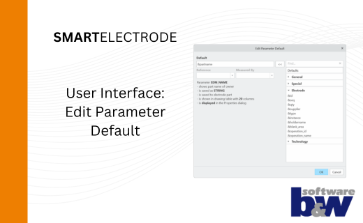 New User Interface to Edit Parameter Defaults in SMARTElectrode